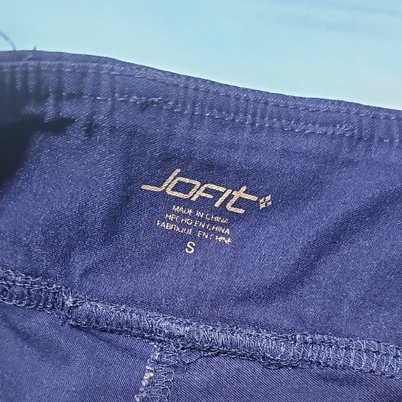 Jofit Crop Blue Ankle Pleated Pants Size‎ Small - Picture 3 of 4